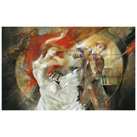 Lena Sotskova, "Timeless" Hand Signed, Artist Embellished Limited Edition Giclee on Canvas with COA. (1 of 1)