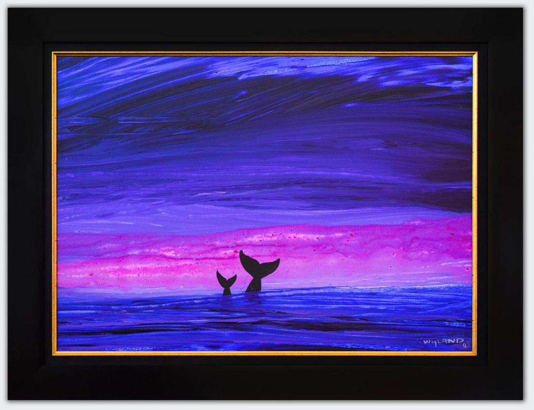 Wyland- Original Painting on Canvas "Ocean Dive" (1 of 3)