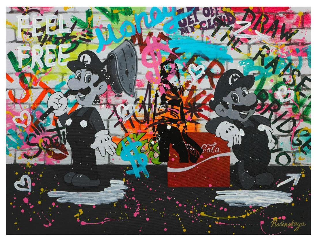 Nastya Rovenskaya- Mixed Media "Loving Coca Cola" (1 of 1)