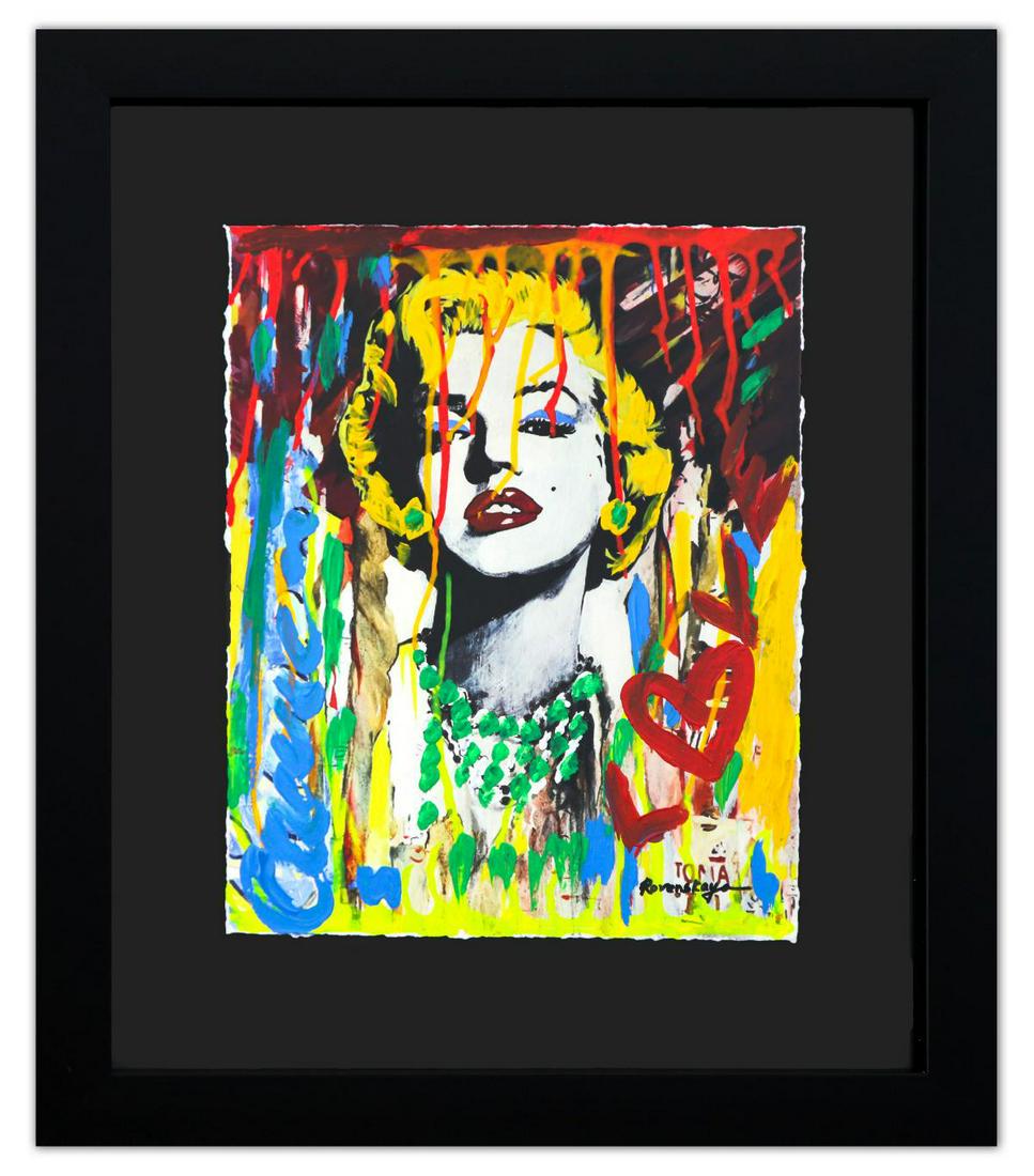 Nastya Rovenskaya- Original Mixed Media on Paper "Marilyn Monroe II" (1 of 2)