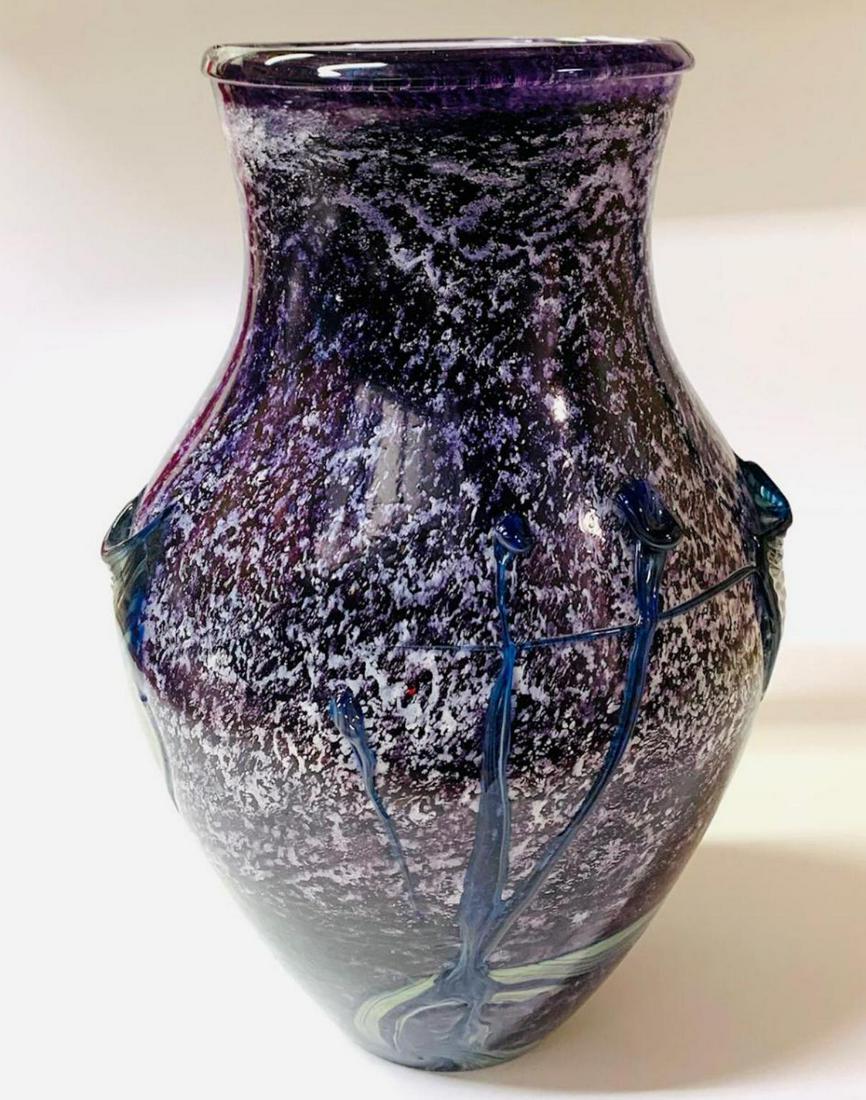 Jean Claude Novaro Hand Blown Glass Sculpture: Artist: Jean Claude Novaro . Medium: Hand Blown Glass Sculpture . Signature: Signed. Size: 8x16". Additional: slight chip on top rim refer to images - Sold As Is . Reference# 32110.