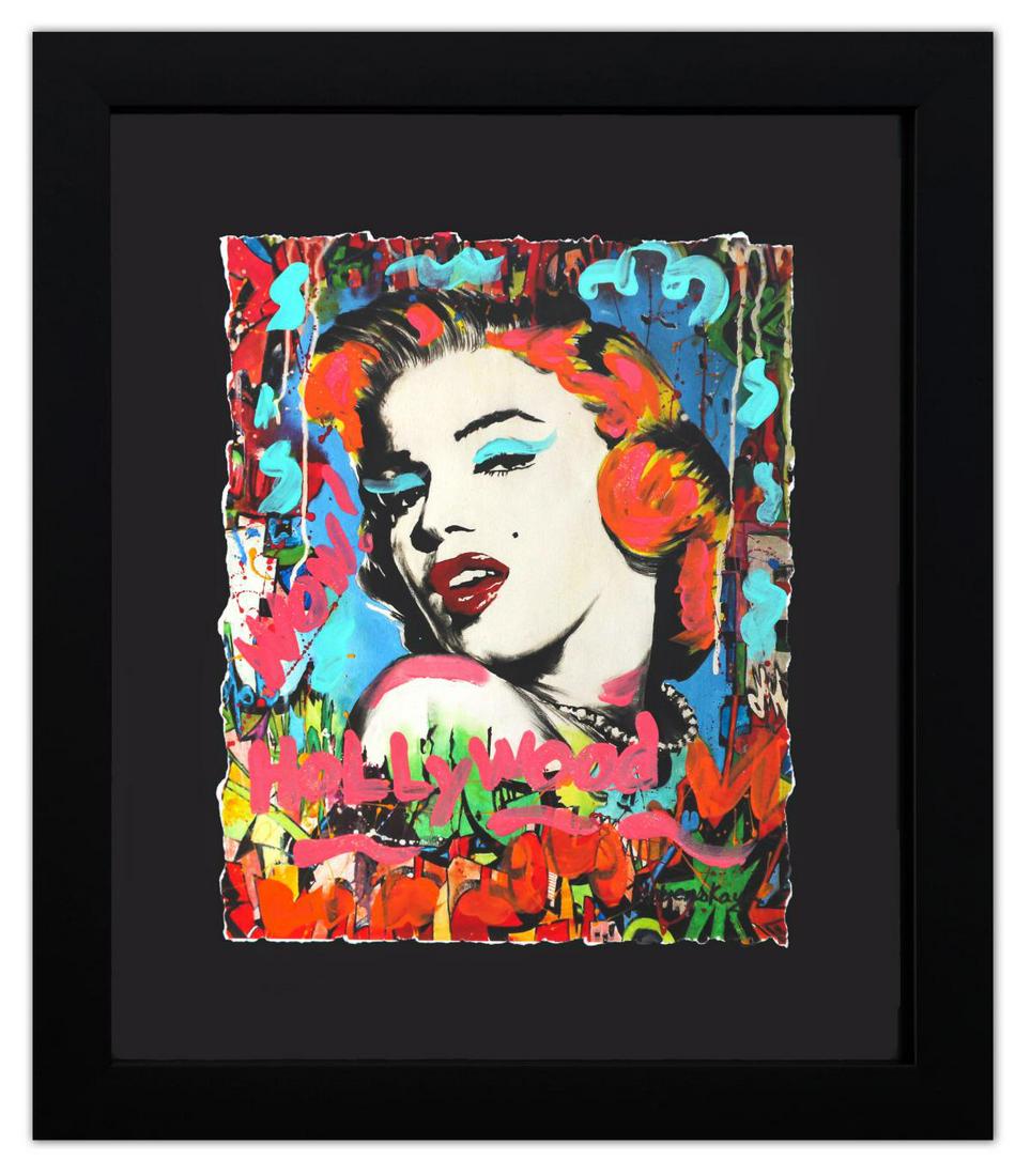 Nastya Rovenskaya- Original Mixed Media on Paper "Marilyn Monroe I" (1 of 2)