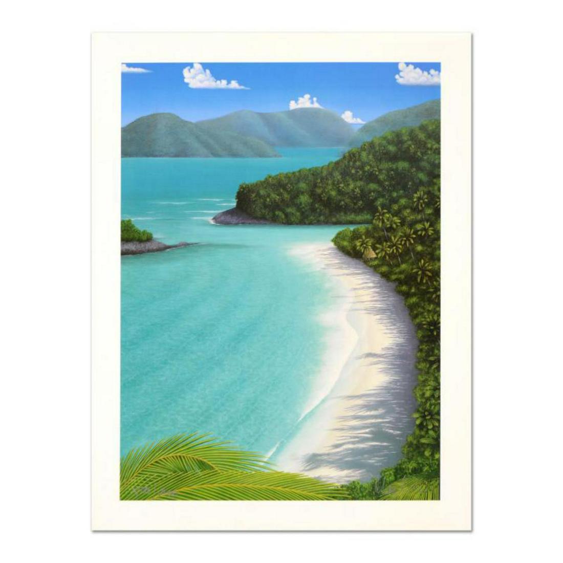 Dan Mackin, "Dancing on the Beach" Limited Edition Lithograph, Numbered and Hand Signed with Letter (1 of 2)