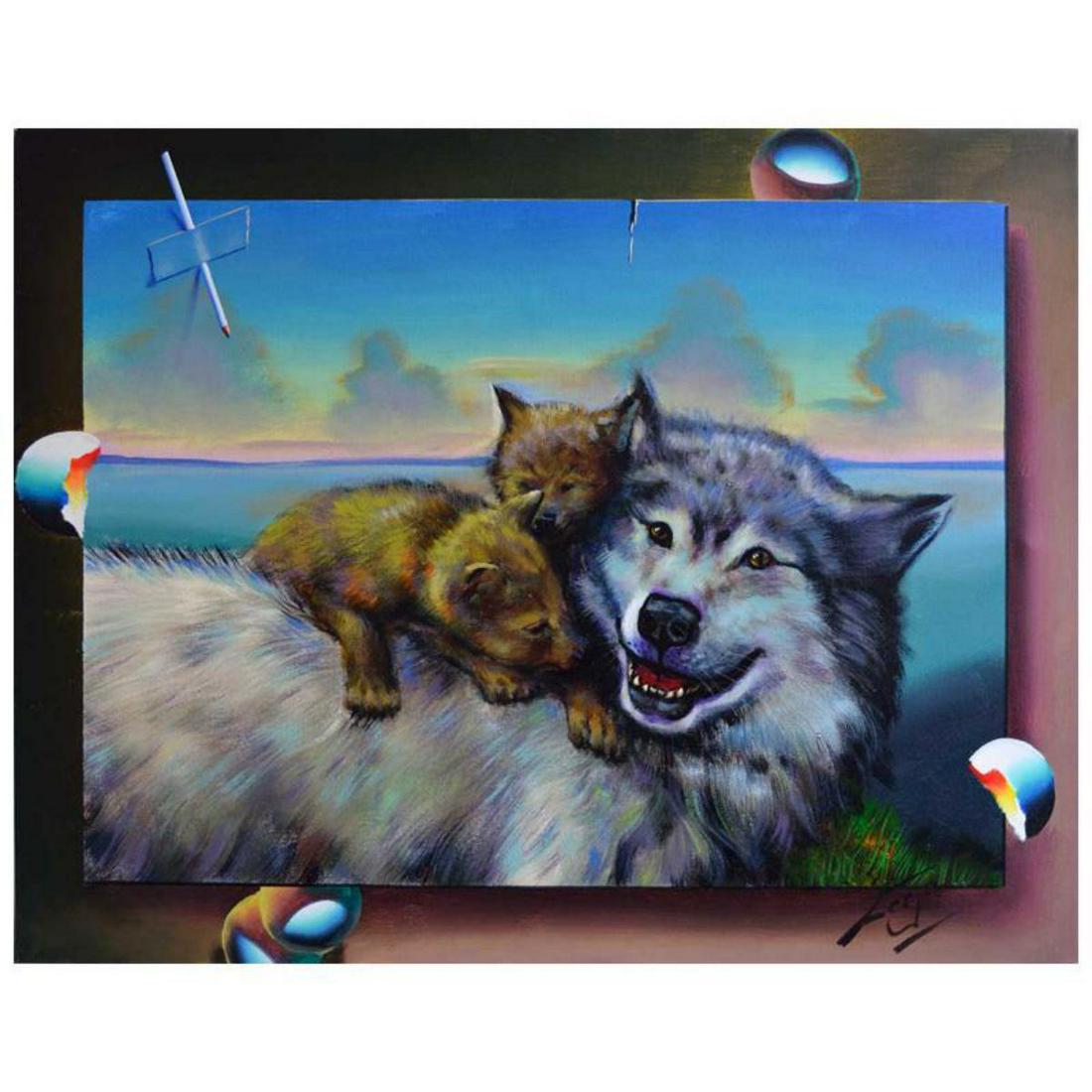 Ferjo, "Play Time" Original Painting on Canvas, Hand Signed with Letter of Authenticity.: Play Time is an original painting, oil on stretched canvas, by Ferjo. Hand signed by the artist, this piece comes with a letter of authenticity. Measures approx. 22" x 28" (image). Reference#: 27310.