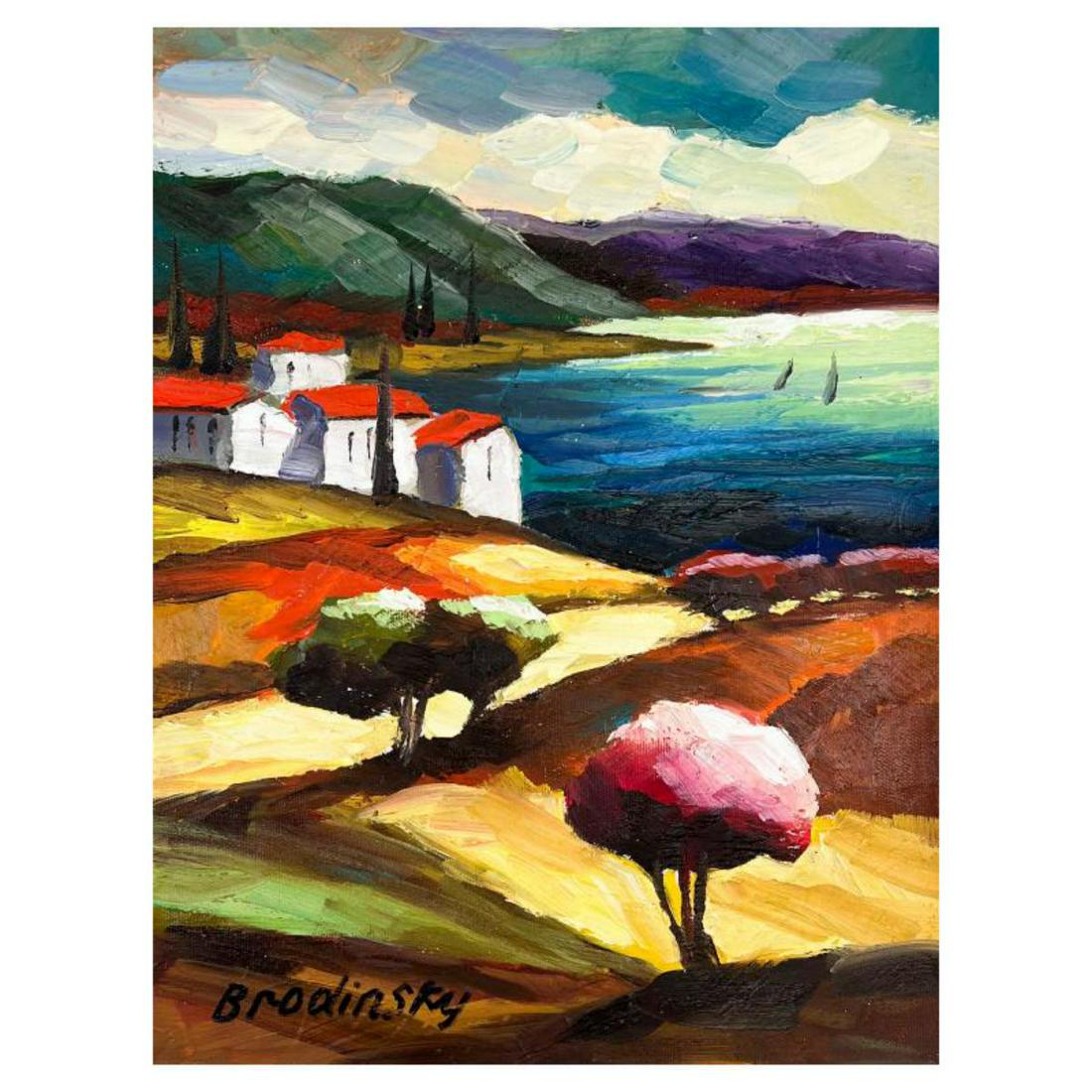 Slava Brodinsky Hand Signed Original Painting on Canvas with Letter of Authenticity.: This is an original painting oil on canvas by Slava Brodinsky. Hand signed by the artist, this piece comes with a letter of authenticity. Measures approximately 16" x 12" (image). Reference#: 27230.