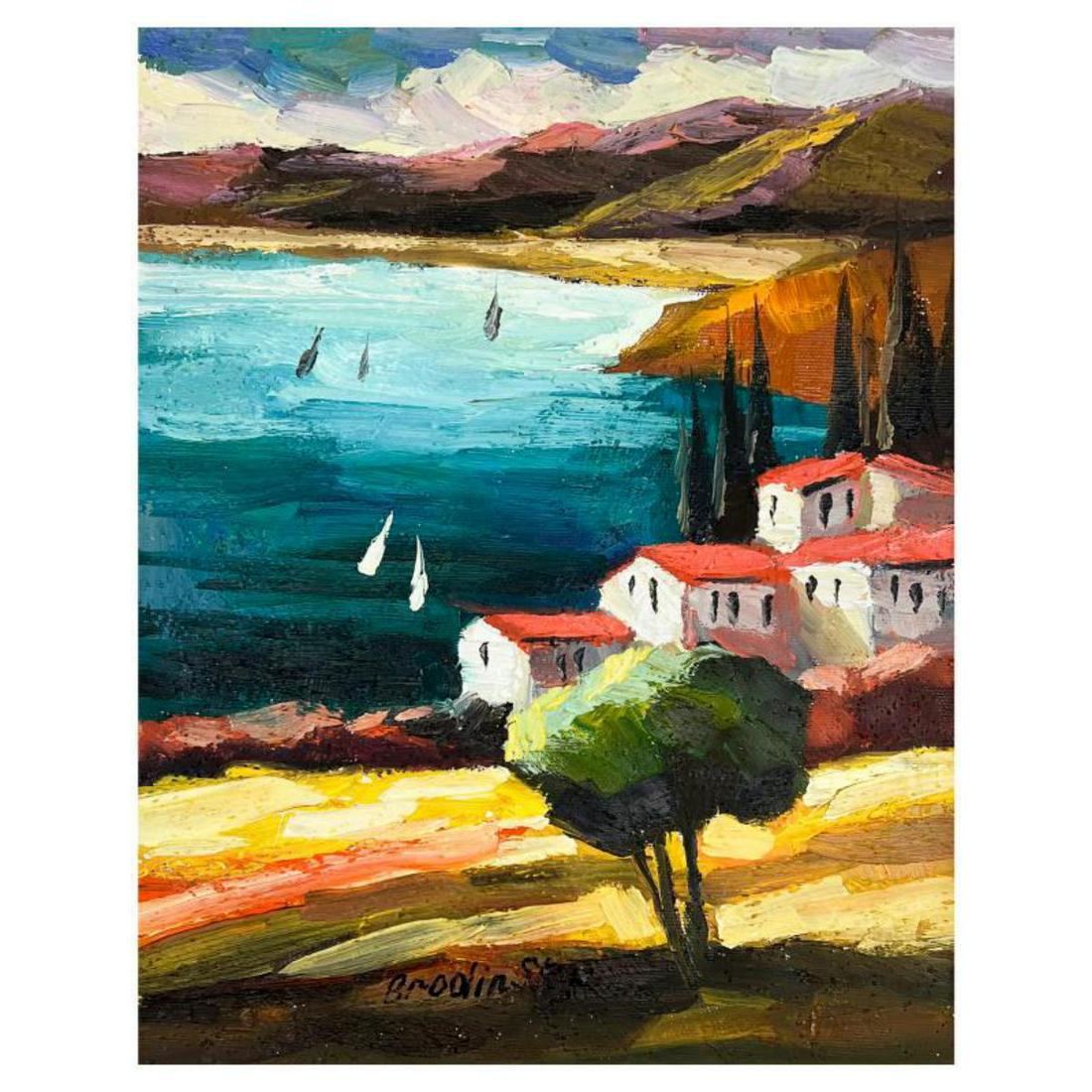 Slava Brodinsky Hand Signed Original Painting on Canvas with Letter of Authenticity.: This is an original painting oil on canvas by Slava Brodinsky. Hand signed by the artist, this piece comes with a letter of authenticity. Measures approximately 16" x 12" (image). Reference#: 27232.