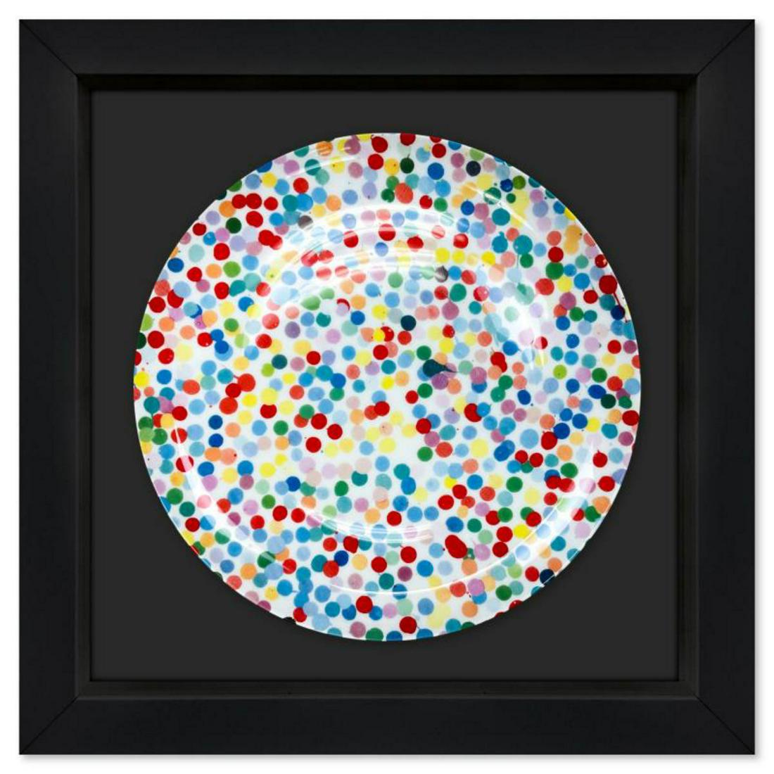 Damien Hirst, "The Currency" Framed Plate with Letter of Authenticity. (1 of 2)