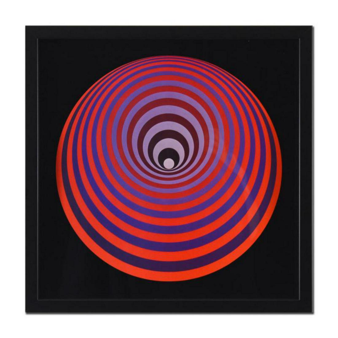 Victor Vasarely (1908-1997), "Oervegn (1968)" Framed Heliogravure Print with Letter of Authenticity (1 of 1)