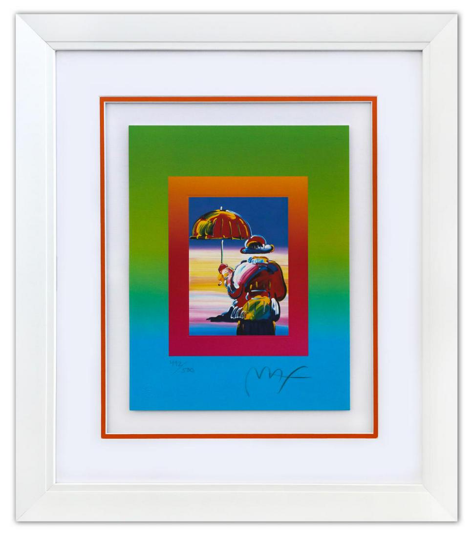 Peter Max- Original Lithograph "Umbrella Man on Blends" (1 of 2)