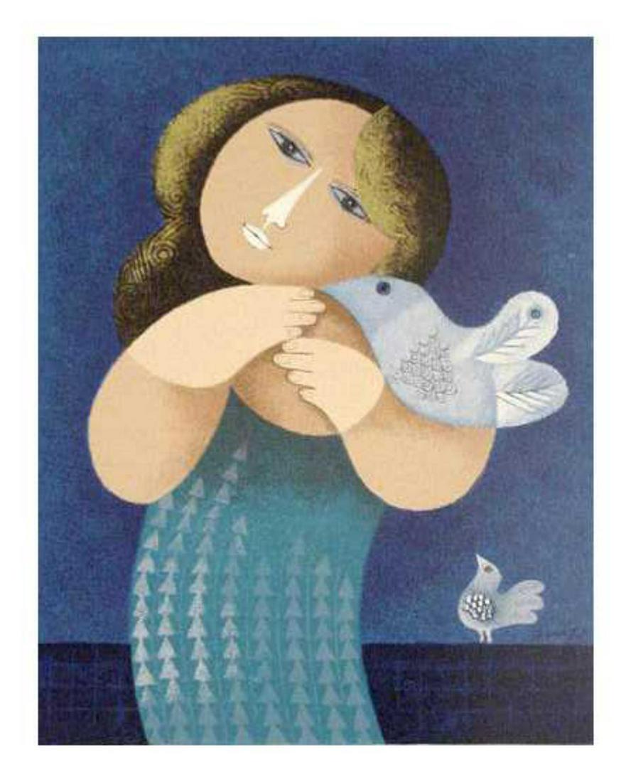 Samy Briss- Original Serigraph "l'Oiseau Jaloux" (1 of 1)