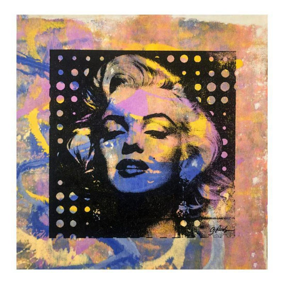 Gail Rodgers, "Marilyn Monroe" Hand Signed Original Hand Pulled Silkscreen Mixed Media on Canvas (1 of 2)