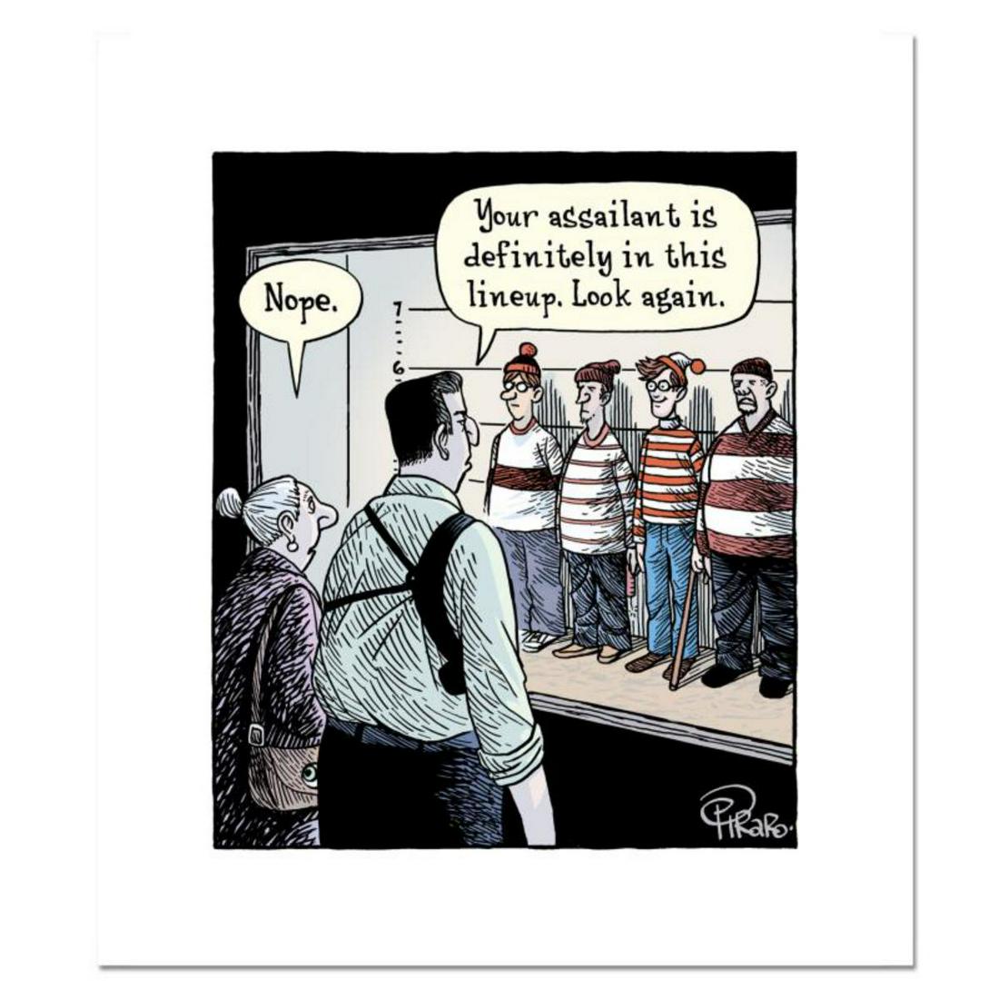 Bizarro! "Waldo Lineup" Numbered Limited Edition Hand Signed by Creator Dan Piraro; Letter of: Waldo Lineup is a limited edition giclee on paper by Dan Piraro, creator of the critically acclaimed and award winning comic strip, Bizarro! This piece is numbered and hand signed by the artist and in