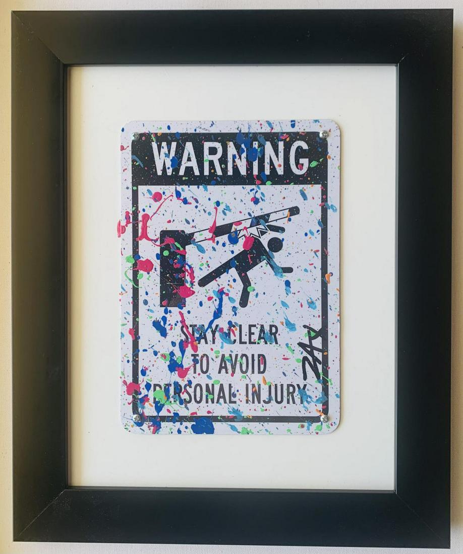 E.M. Zax- Original Hand Painted in Acrylic Street Sign (1 of 3)