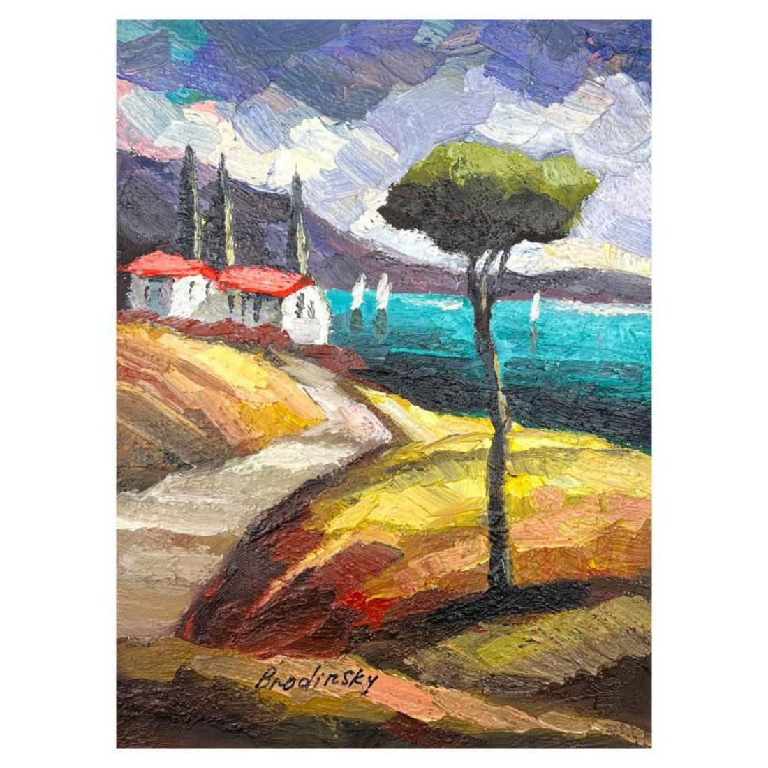 Slava Brodinsky Hand Signed Original Painting on Canvas with Letter of Authenticity.: This is an original painting oil on canvas by Slava Brodinsky. Hand signed by the artist, this piece comes with a letter of authenticity. Measures approximately 16" x 12" (image). Reference#: 33811.