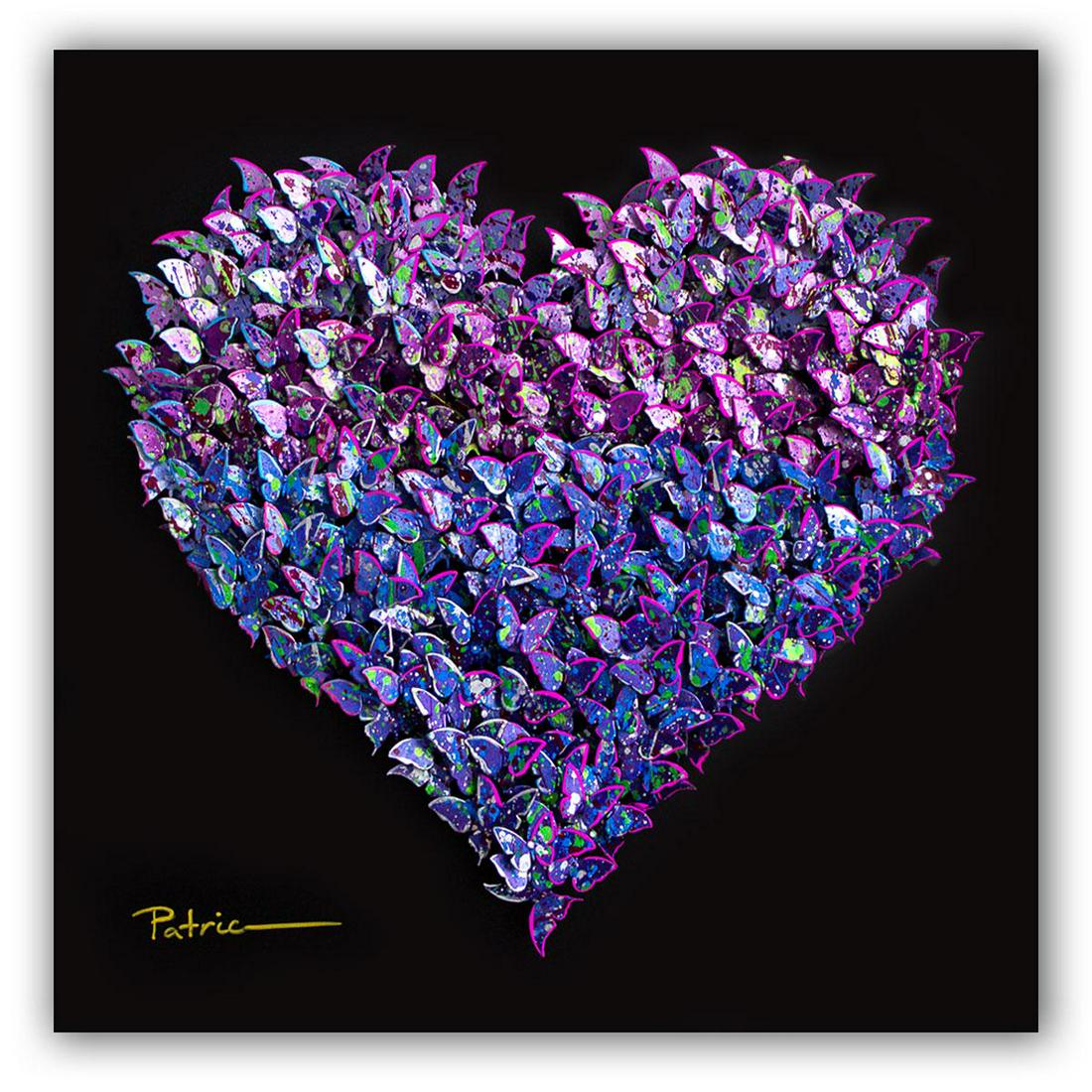 Patricia Govezensky- Original 3D Metal Art on Wood "Heart": Artist: Patricia Govezensky. Medium: Original 3D Metal Art on Wood. Title: Heart. Size: 20" x 20". Signature: Hand Signed by the artist. Certificate of Authenticity: From the publisher. Reference#: 34