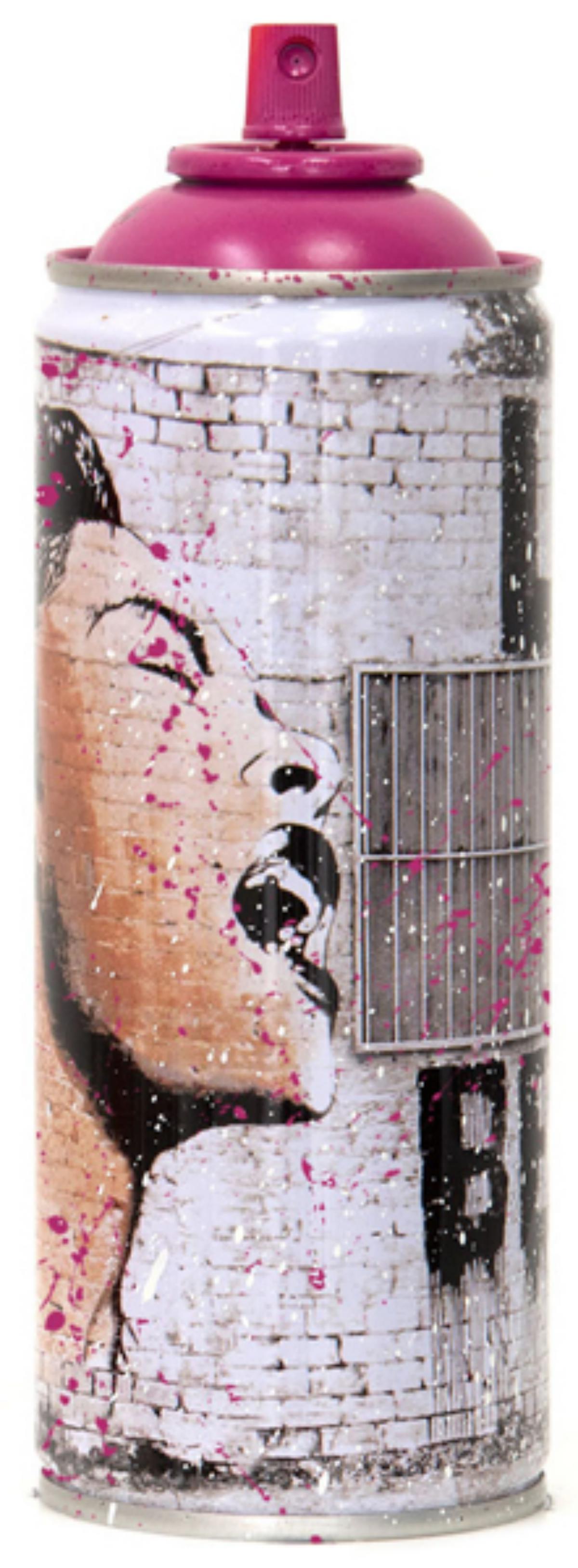 Mr. Brainwash- SPRAY CAN "BILLIE IS BEAUTIFUL, 2020": Artist: Mr. Brainwash. Medium: SPRAY CAN. Title: BILLIE IS BEAUTIFUL, 2020. Size: 7.5" x 2.5". Signature: Thumbprint at the bottom of the spray can. Additional: Cans Include Case. Reference#: 14478.