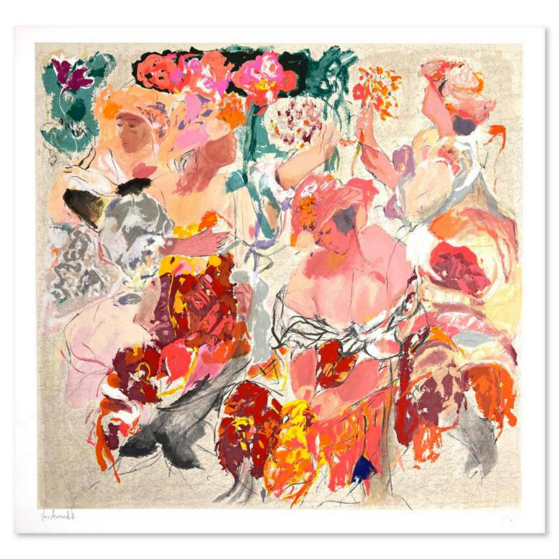 Lea Avizedek, Hand Signed, Numbered Limited Edition with Letter of Authenticity.: This is a limited edition on paper by Lea Avizedek. The piece comes hand signed by the artist, numbered, and with a letter of authenticity. Measures approximately 33" x 34.5". Reference#: 29586.