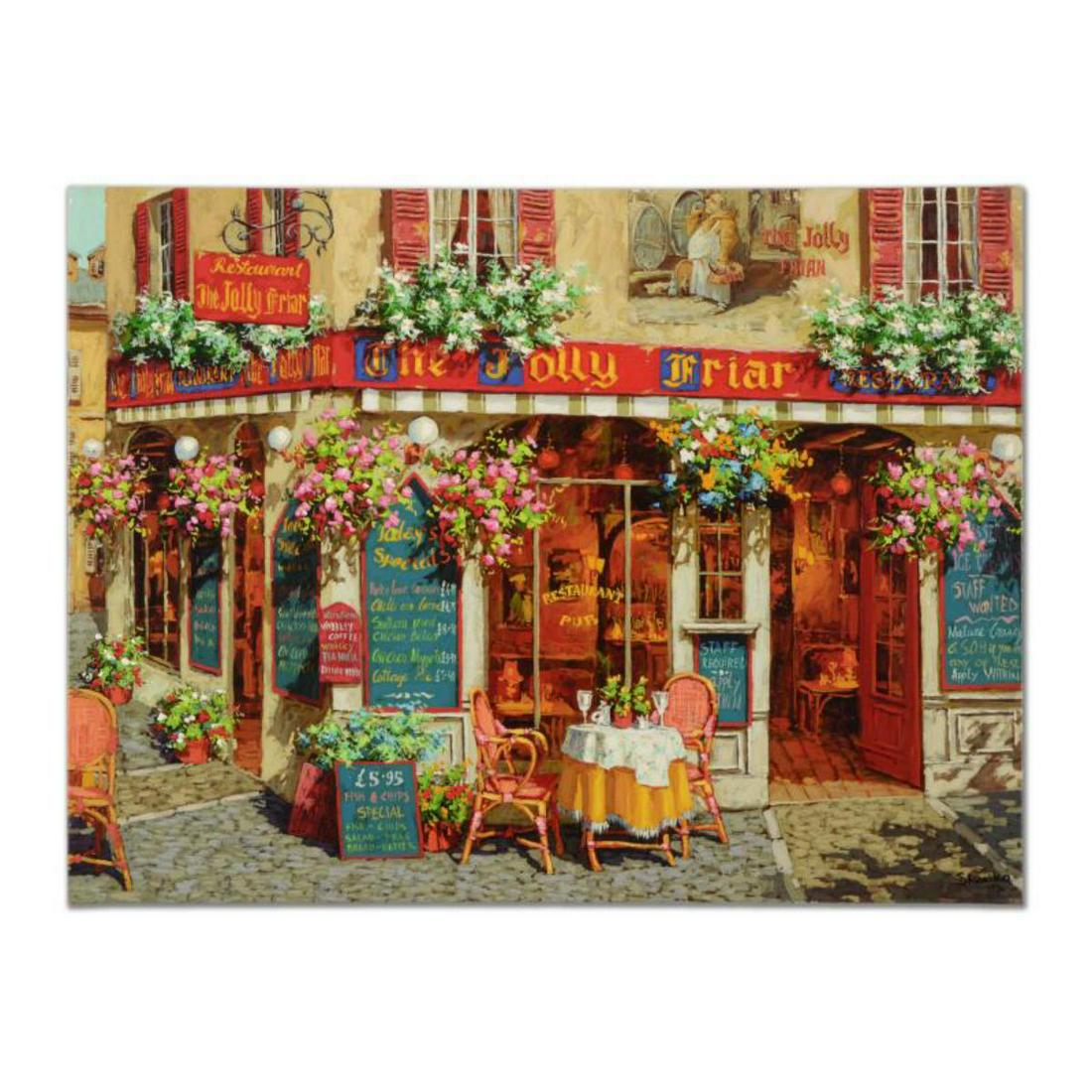 Viktor Shvaiko, "Jolly Friar" Hand Embellished Limited Edition on Canvas, Numbered and Hand Signed (1 of 2)