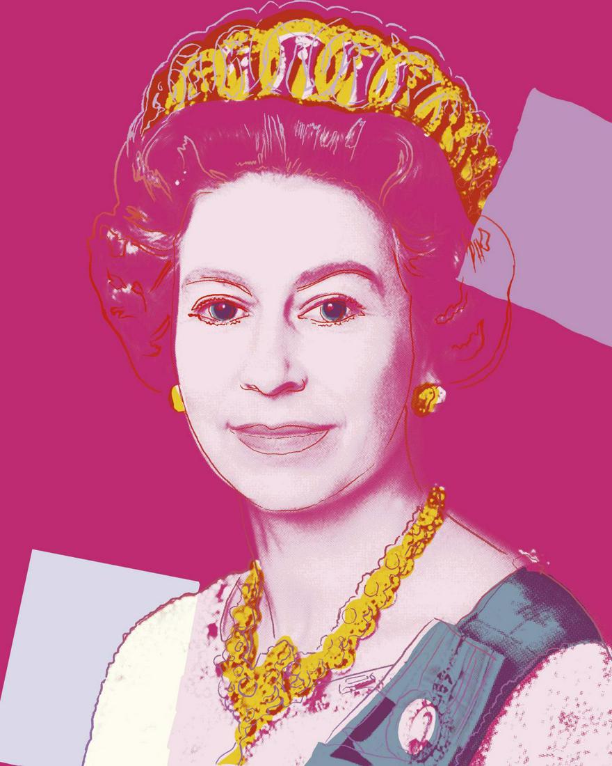 Andy Warhol- Silk Screen on Museum Board "Queen Elizabeth II of the United Kingdom 336" (1 of 1)
