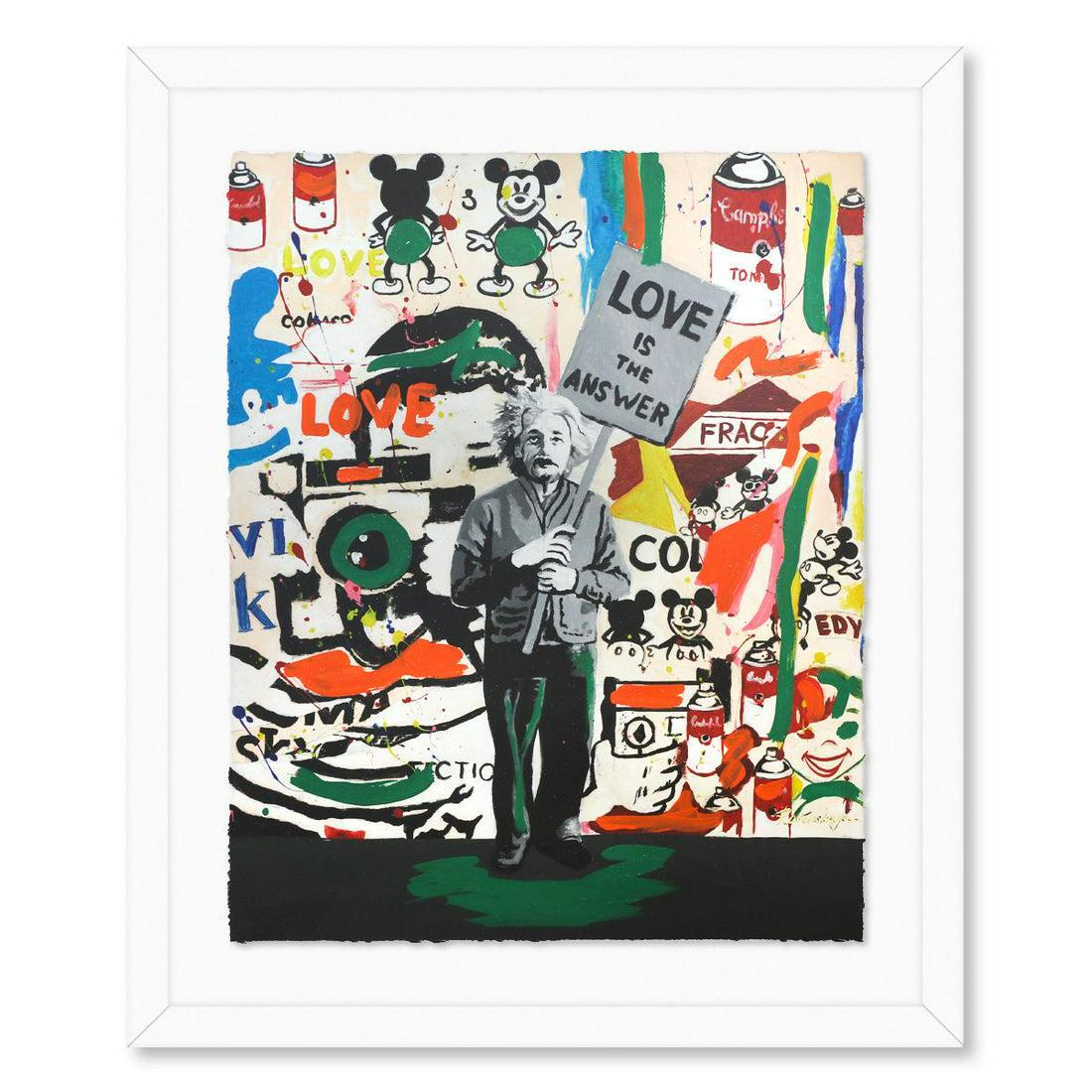 Nastya Rovenskaya- Mixed Media on Paper "Einstein's Placard" (1 of 2)