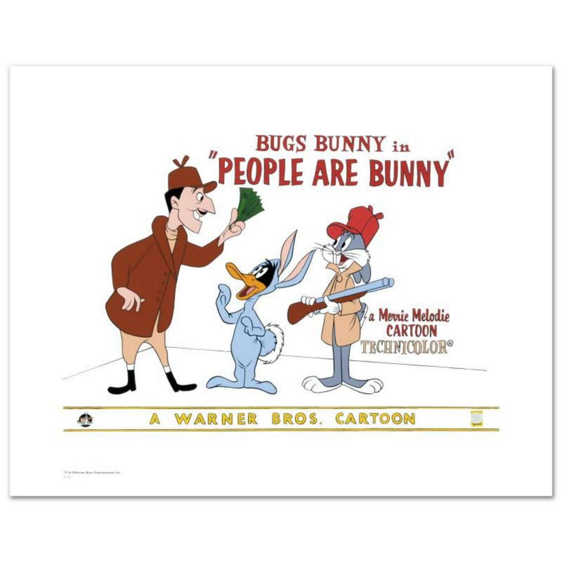 People are Bunny Limited Edition Giclee from Warner Bros., Numbered with Hologram Seal and: People are Bunny is a limited edition giclee on paper from Warner Bros., numbered with hologram seal of Authenticity. This image was originally used as a "lobby card" displayed in theater lobbies to p