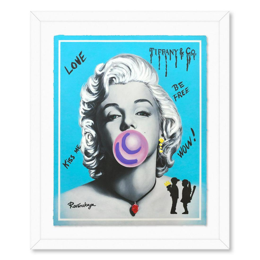 Nastya Rovenskaya- Mixed Media on Paper "Bubble Gum" (1 of 2)