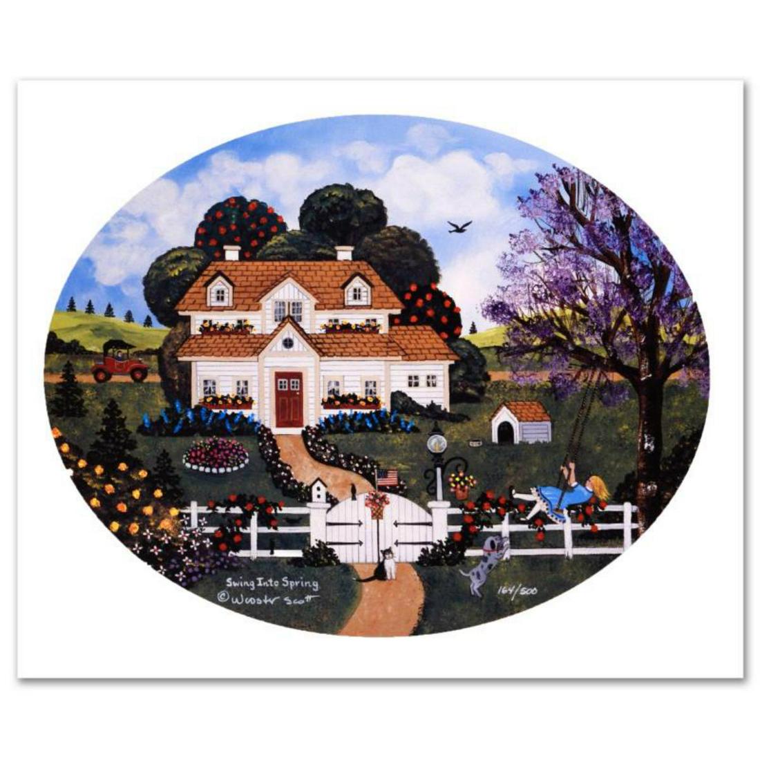 Jane Wooster Scott, "Swing Into Spring" Hand Signed Limited Edition Lithograph with Letter of (1 of 1)