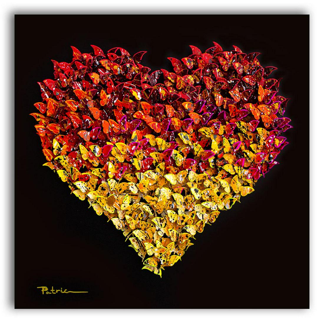 Patricia Govezensky- Original 3D Metal Art on Wood "Heart": Artist: Patricia Govezensky. Medium: Original 3D Metal Art on Wood. Title: Heart. Size: 20" x 20". Signature: Hand signed by the artist. Certificate of Authenticity: From the publisher. Reference#: 35