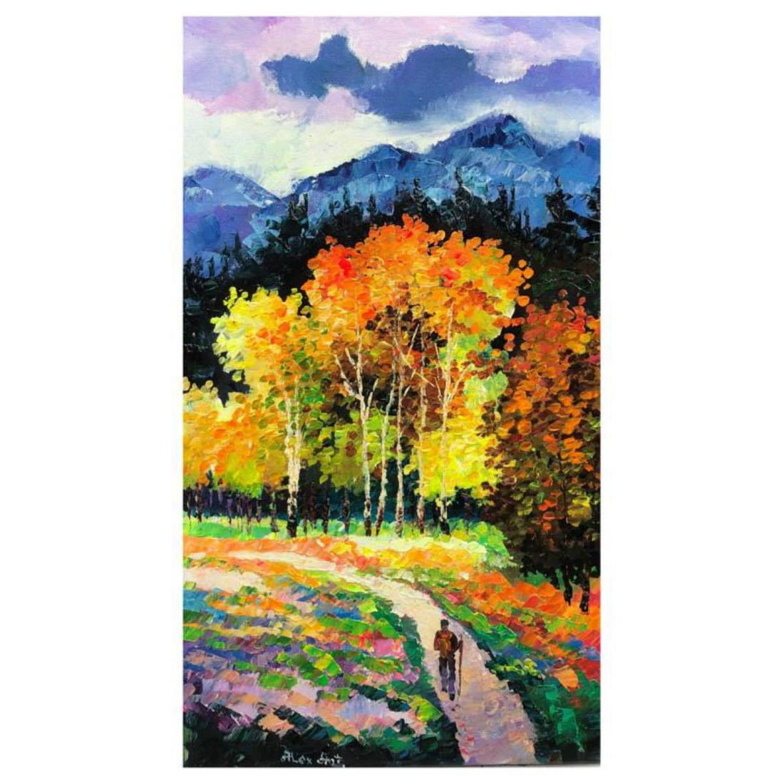 Alexander Antanenka, "Travel Along" Original Painting on Canvas, Hand Signed with Letter of (1 of 1)