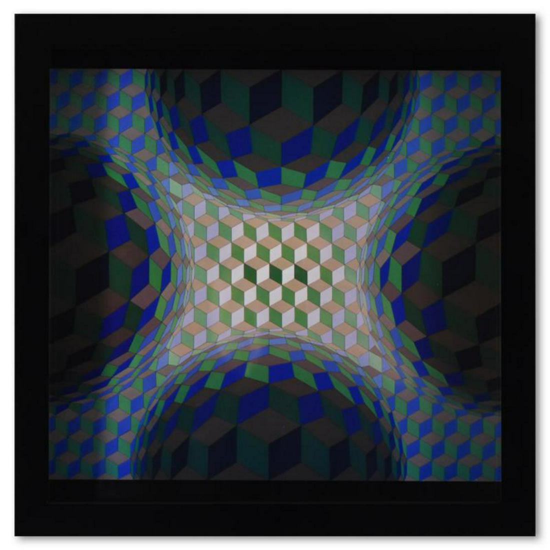 Victor Vasarely (1908-1997), "Cheyt - Stri - Ton de la sÃ©rie Structures Universelles De L'Hexagone" (1 of 1)