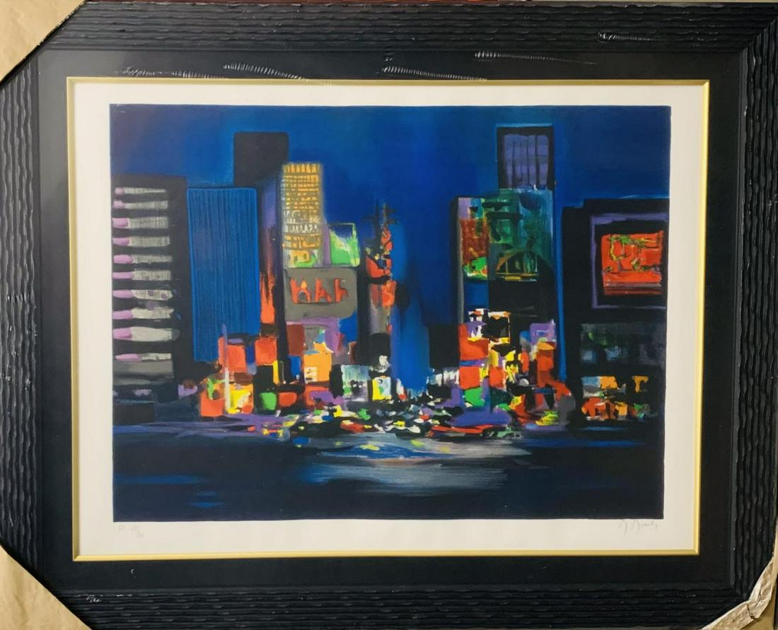 Marcel Mouly- Original Lithograph on paper: Artist: Marcel Mouly. Medium: Original Lithograph on paper. Measures approx. 30" x 40" (framed). Signature: Hand Signed and Numbered. Reference#: 28046.