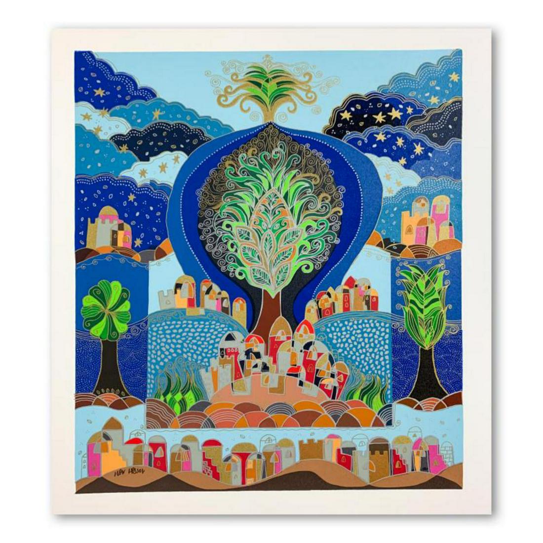 Ilan Hasson, "Tree of Life" Hand Signed Limited Edition Serigraph on Paper with Letter of (1 of 2)
