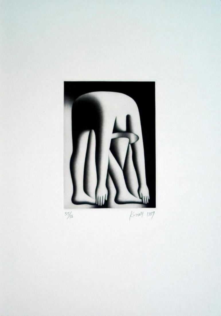 Mark Kostabi- Etching limited edition "Body by Jake": Artist: Mark Kostabi. Medium: Etching limited edition . Title: Body by Jake. Size: 21" x 15". Signature: Signed and numbered. Reference#: 33654.
