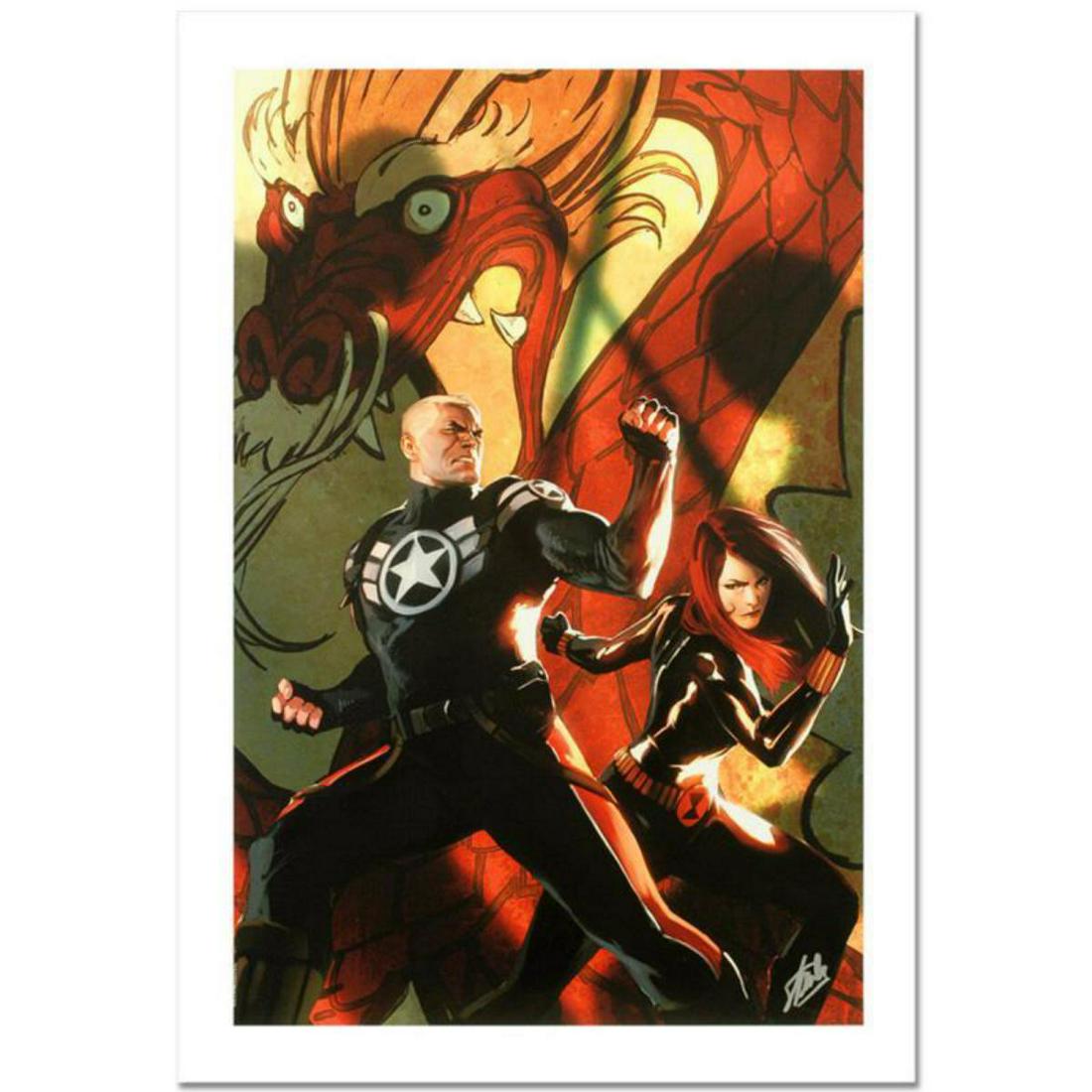 Stan Lee Signed, Marvel Comics Limited Edition Canvas 2/10 "Secret Avengers #6" with Certificate of: Secret Avengers #6 is a limited edition giclee on canvas with art by Marko Djurdjevic". Officially licensed by Marvel, this piece is numbered 2/10 and hand signed by creative legend Stan Lee (1922-201
