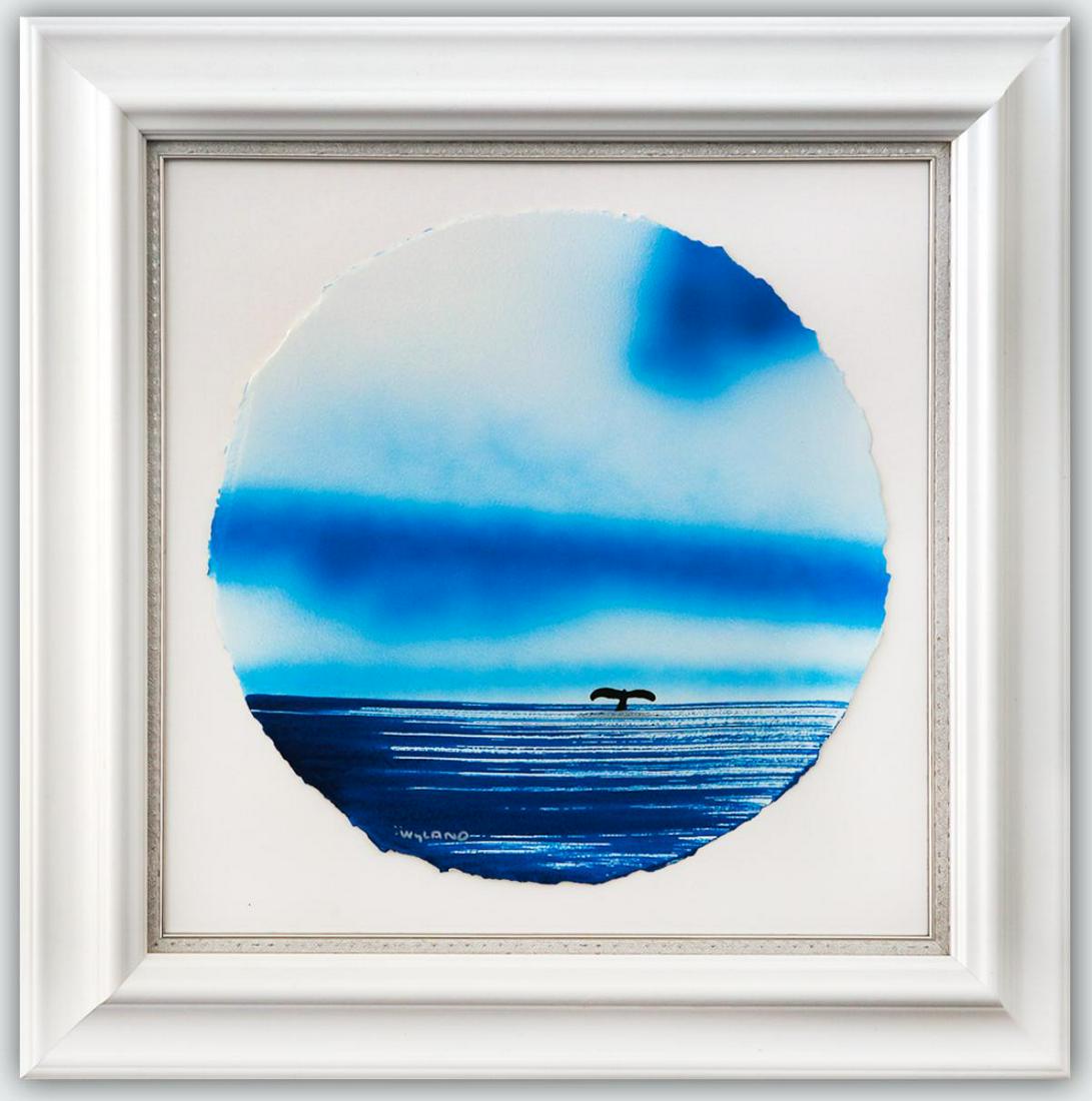 Wyland- Original Watercolor Painting on Deckle Edge Paper "Fluke" (1 of 3)