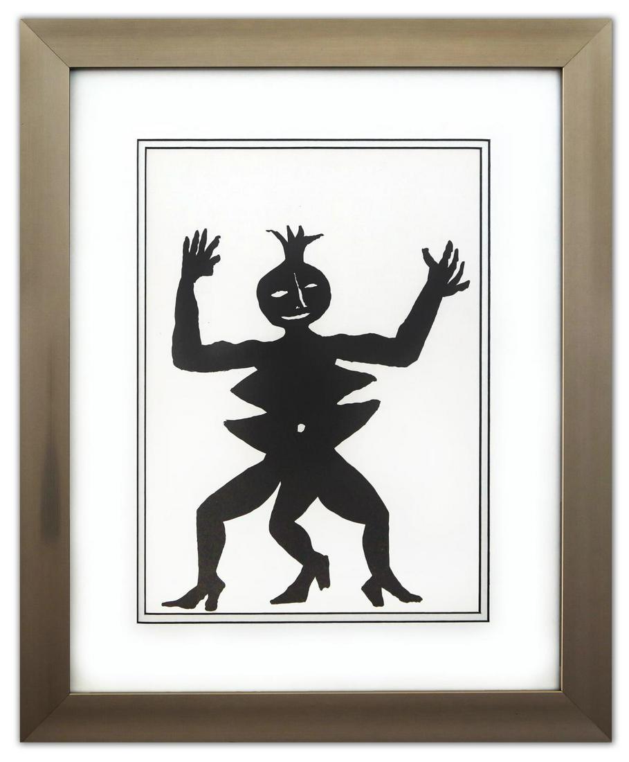 Alexander Calder- Lithograph "DLM212 - MAMA CITRON": Artist: Alexander Calder. Medium: Lithograph. Title: DLM212 - MAMA CITRON. Size: 15" x 11". Measures approx. 23" x 19" (framed). Certificate of Authenticity: Is included. Additional: Custom framed. Re