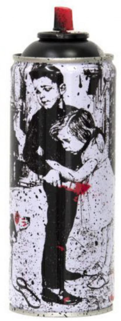 Mr. Brainwash- SPRAY CAN "PUP ART, 2020": Artist: Mr. Brainwash. Medium: SPRAY CAN. Title: PUP ART, 2020. Size: 7.5" x 2.5". Signature: Numbered and dated. Additional: Cans Include Case. Reference#: 14427.