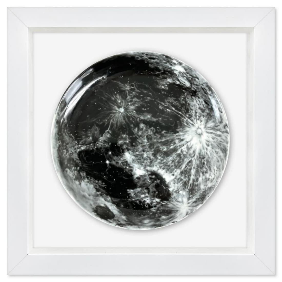 Robert Longo, "Last Moon" Framed Limited Edition Plate with Letter of Authenticity.: Last Moon is a limited edition plate by Robert Longo. This plate is custom framed and floated on linen. Includes Letter of Authenticity. Measures approx. 15.5" x 15.5" (frame), 10.5" (plate diameter).
