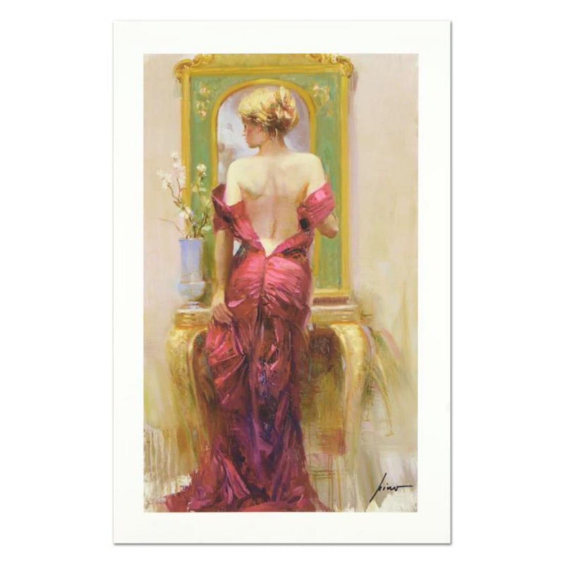 Pino (1939-2010) "Elegant Seduction" Limited Edition Giclee. Numbered and Hand Signed; Certificate (1 of 2)