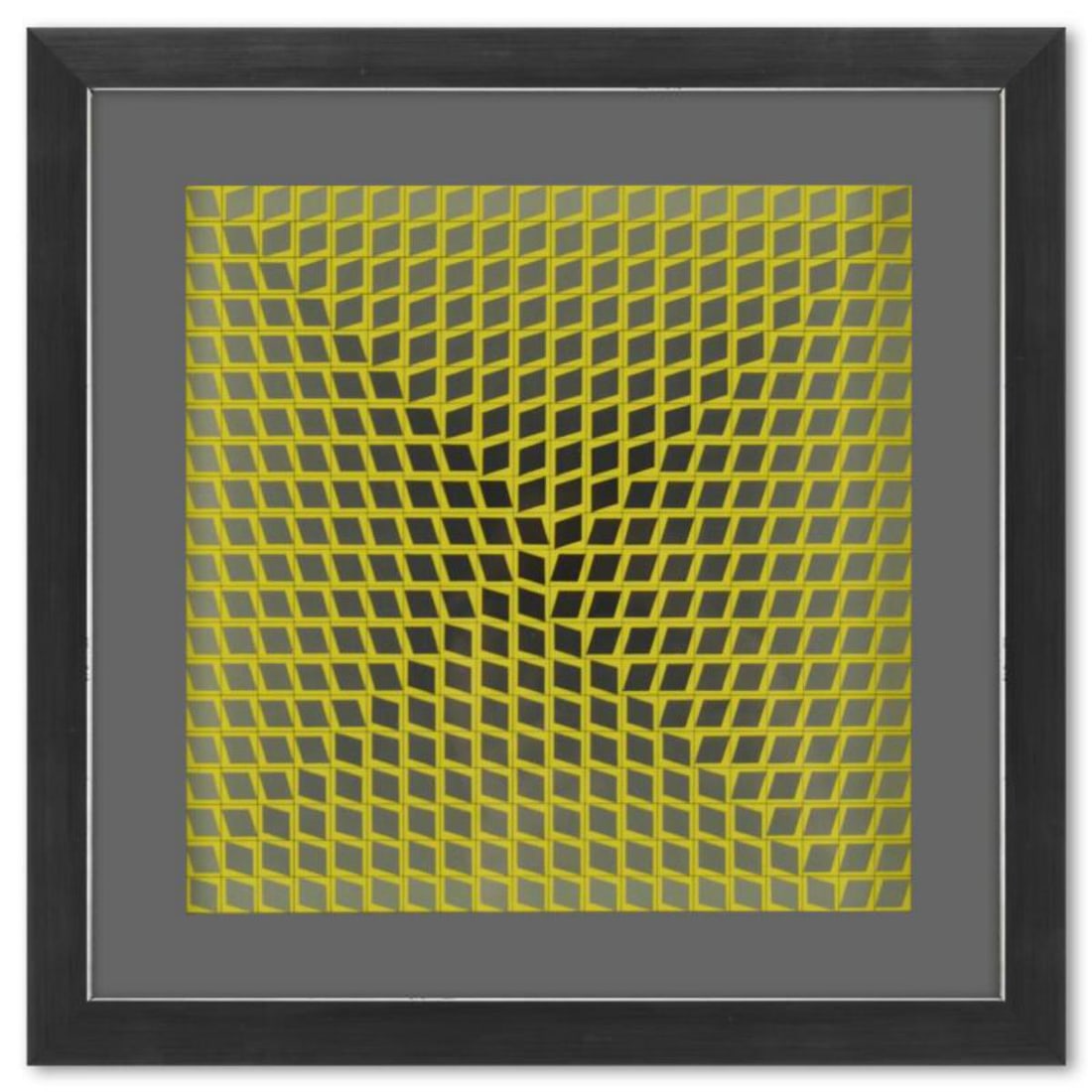 Victor Vasarely (1908-1997), "Illik de la sÃ©rie CTA - 102" Framed 1971 Heliogravure Print with (1 of 1)