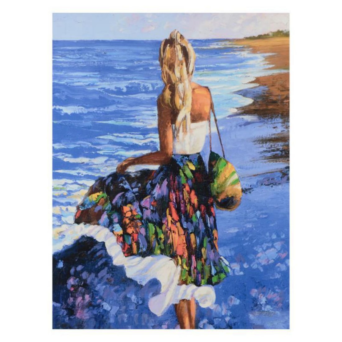 Howard Behrens (1933-2014), "My Beloved, By The Sea" Limited Edition on Canvas, Numbered and Signed: My Beloved, By The Sea is a limited edition giclee on canvas by Howard Behrens (1933-2014), numbered and bearing the authorized signature of the artist. This piece is from Behrens' Legacy Edition. Inc