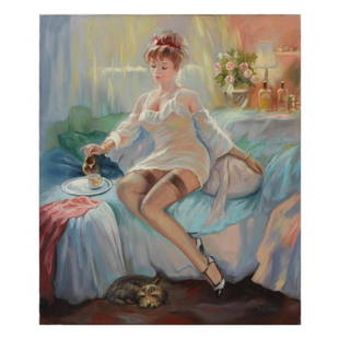 Taras Sidan, "Alexandra" Hand Signed Limited Edition Giclee with Letter of Authenticity.: Alexandra, is a limited edition Giclee on Canvas by Taras Sidan. Numbered and hand signed, this piece is accompanied by a letter of authenticity. Measures approximately 24" x 20" (image). Reference#: