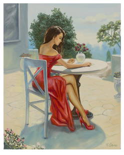 Taras Sidan- Original Giclee on Canvas "Beautiful Afternoon": Artist: Taras Sidan. Medium: Original Giclee on Canvas. Title: Beautiful Afternoon. Size: 20" x 16". Signature: Hand Signed and Numbered by the Artist. Certificate of Authenticity: From the publisher.