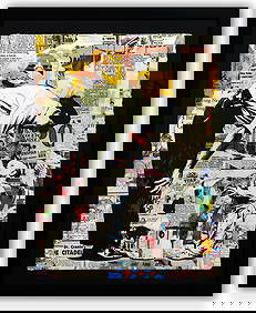 Mr. Brainwash- Original Mixed Media on Deckled Edge Paper "Not Guilty" (1 of 5)