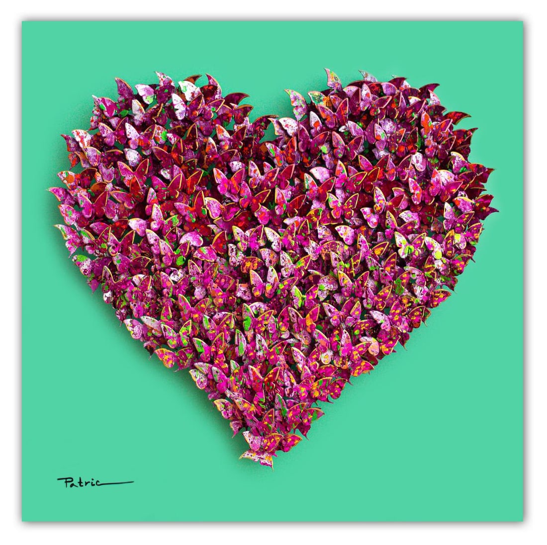 Patricia Govezensky- Original 3D Metal Art on Wood "Heart": Artist: Patricia Govezensky. Medium: Original 3D Metal Art on Wood. Title: Heart. Size: 20" x 20". Signature: Hand Signed by the artist. Certificate of Authenticity: From the publisher. Reference#: 20