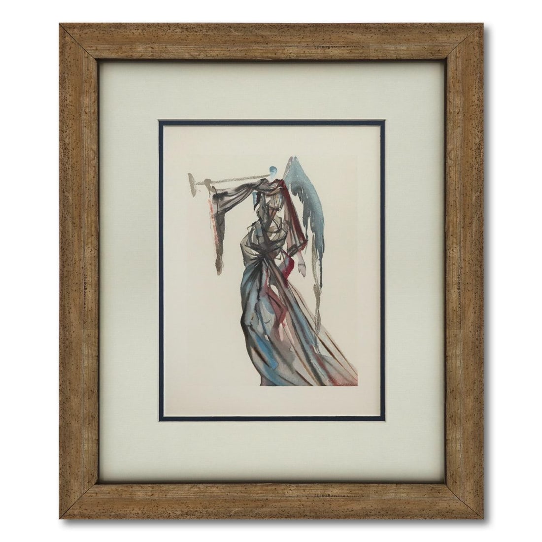 Salvador Dali- Original Color Woodcut on B.F.K. Rives Paper "Paradise 10": Artist: Salvador Dali. Medium: Original Color Woodcut on B.F.K. Rives Paper. Title: Paradise 10. Size: 13" x 10". Measures approx. 21" x 18" (framed). Certificate of Authenticity: Is included. Additio