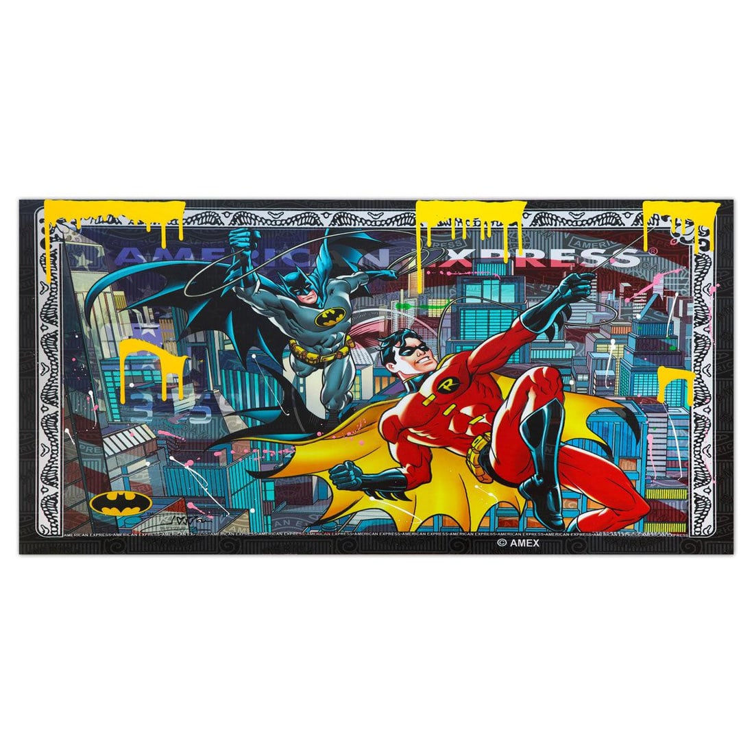 Jozza- Original Mixed Media on Metal "Batman/Robin" (1 of 3)