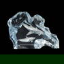 Kitty Cantrell, "Dolphin Wave" Mixed Media Lucite Sculpture with COA.