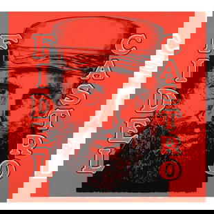 Steve Kaufman (1960-2010) "Fidel Castro" Limited Edition Hand Pulled Silkscreen on Canvas, TP: Fidel Castro is a limited edition hand pulled silkscreen on canvas by Andy Warhol protege Steve Kaufman (1960-2010). This piece is TP numbered 37/100 and hand signed inverso. Includes letter of authen
