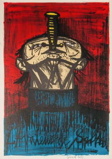 Bernard Buffet- lithograph on paper: Artist: Bernard Buffet. Medium: lithograph on paper. Size: 28" x 20". Signature: Hand signed and numbered. Reference#: 28056.